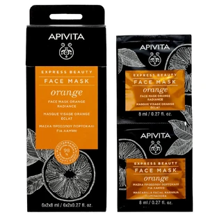 Apivita Express Beauty Mascarilla Facial Rejuvenecedora con Naranja 2x8ml