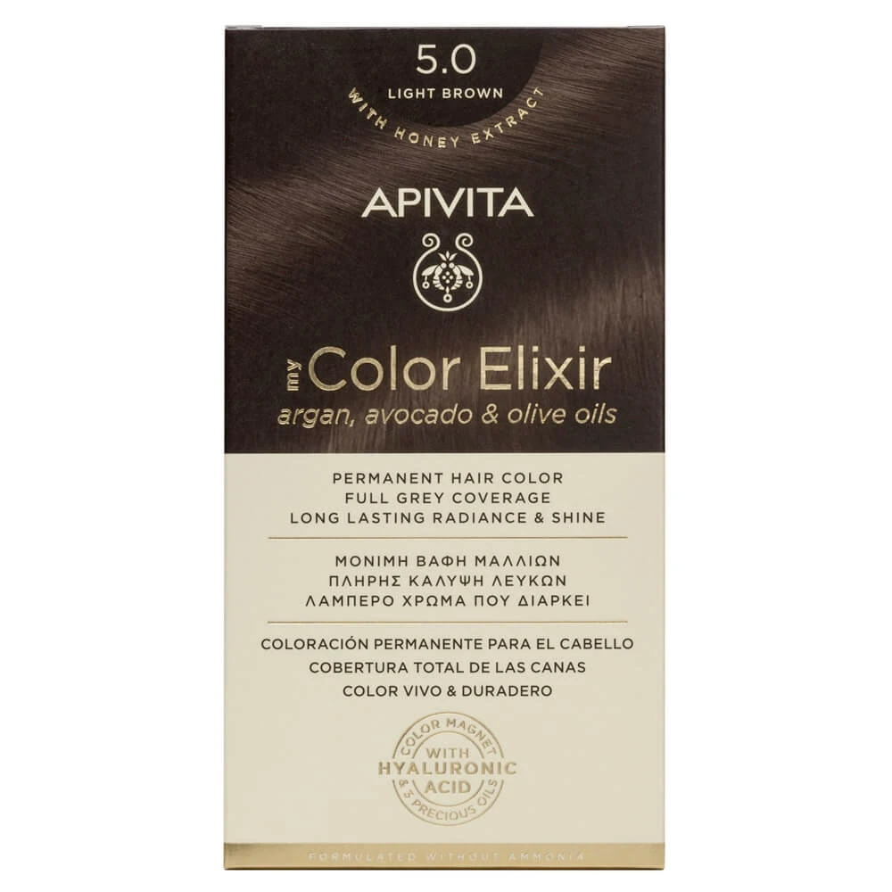 Apivita My Color Elixir Dauerhafte Haarfarbe N5.0 Hellbraun