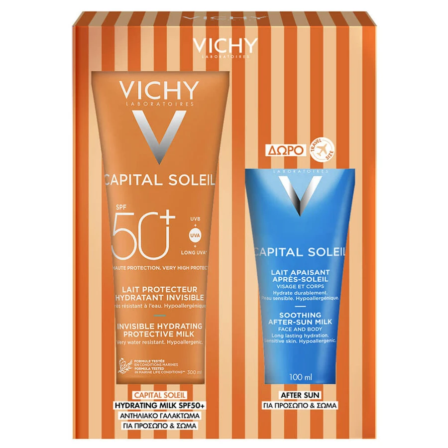 Vichy Promo Pack Capital Soleil Lait Spf50 300ml & GRATUIT Capital Soleil After Sun Lait Apaisant 100ml