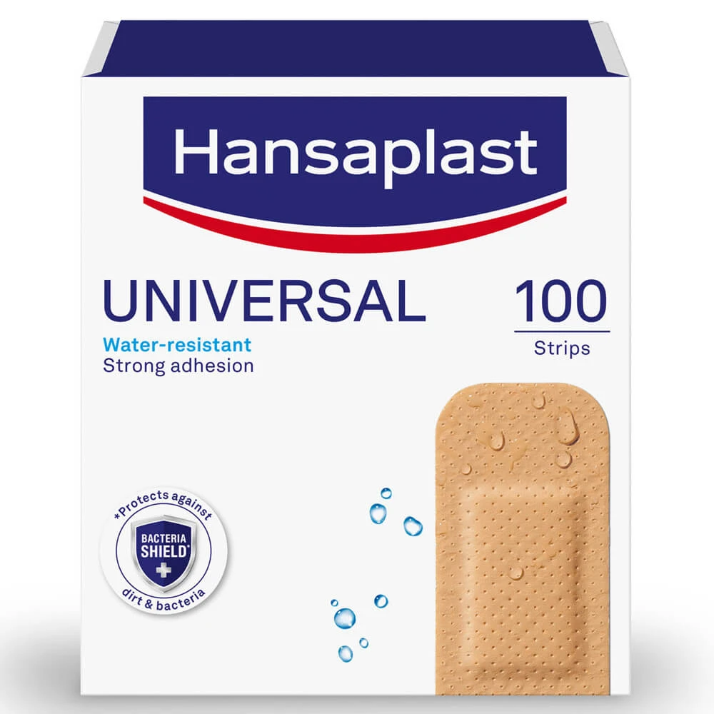Hansaplast Universal Family Pack Wasserbeständige breite Streifen 30x72mm 100 Streifen