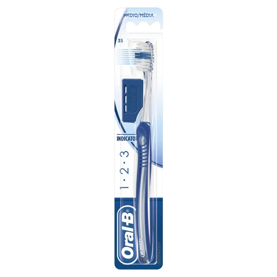 Periuța de dinți Oral B 1-2-3 Indicator 35 Mediu