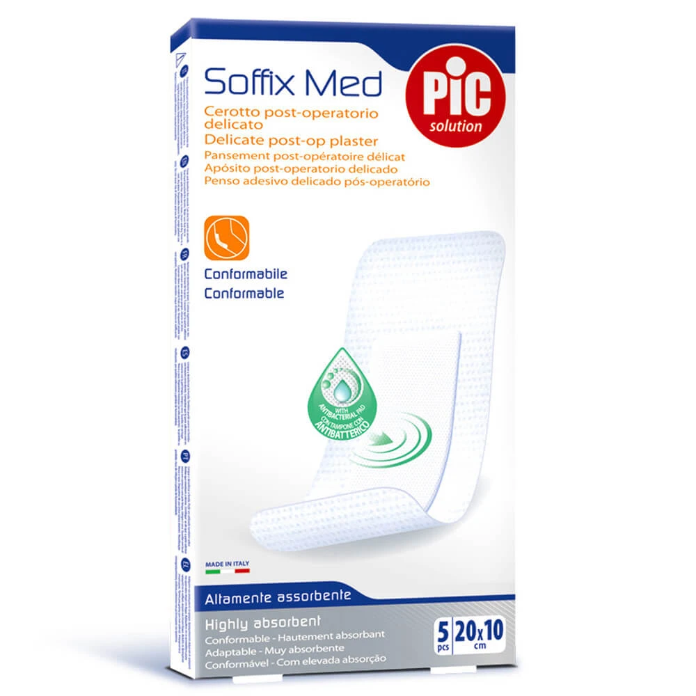 Pic Soffix Med 20x10cm 5pcs Sterile Klebstoff Klebestreifen