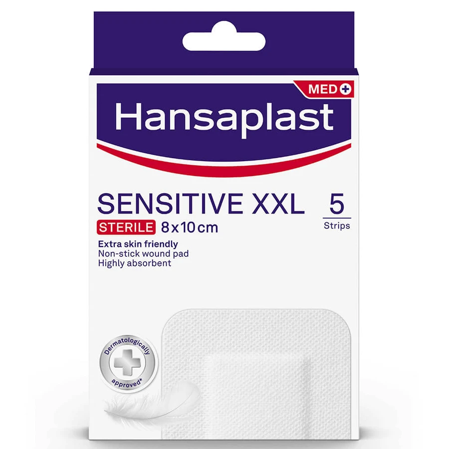 Hansaplast Med+ Sensibil XXL Steril 8x10cm 5pcs