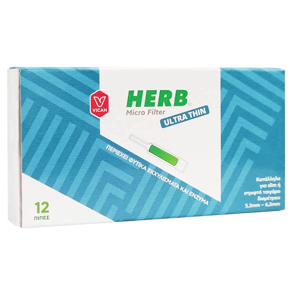 Vican Herb Micro Filter Ultra Thin 12 Pillen