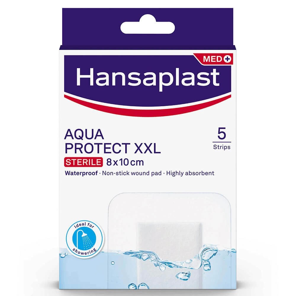 Hansaplast Aqua Protect XXL Wasserdichte Pads 8x10cm 5 Stk