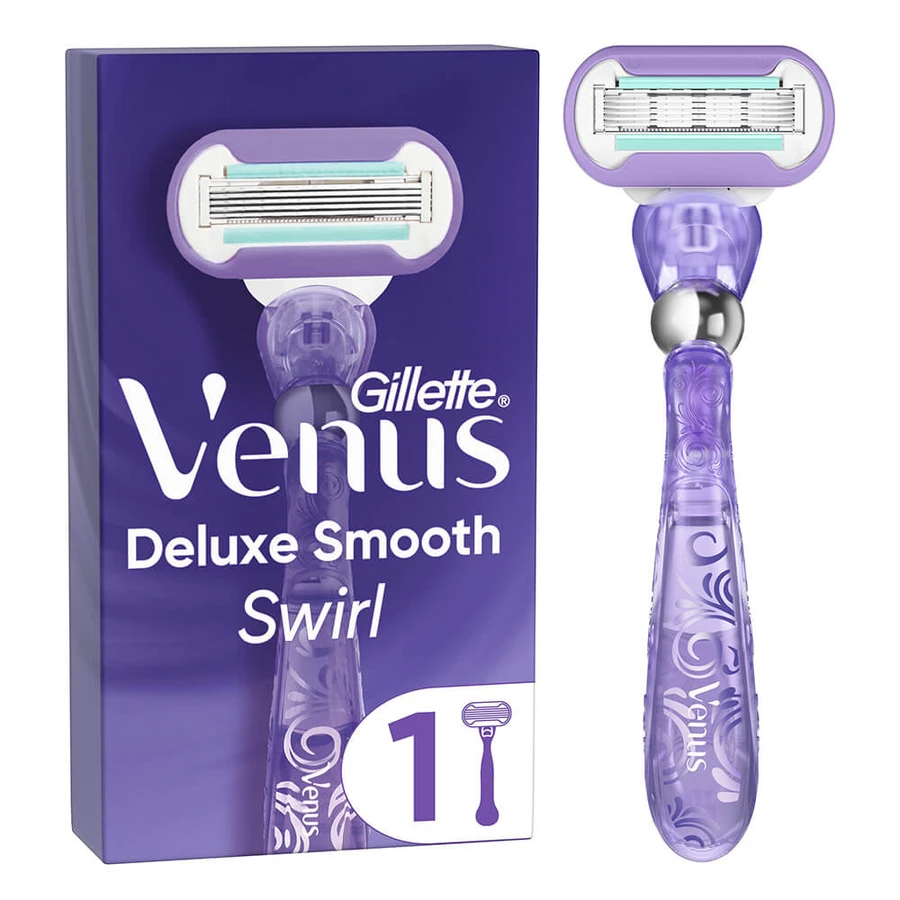 Aparat de bărbierit Gillette Venus Deluxe Smooth Swirl și cap de înlocuire