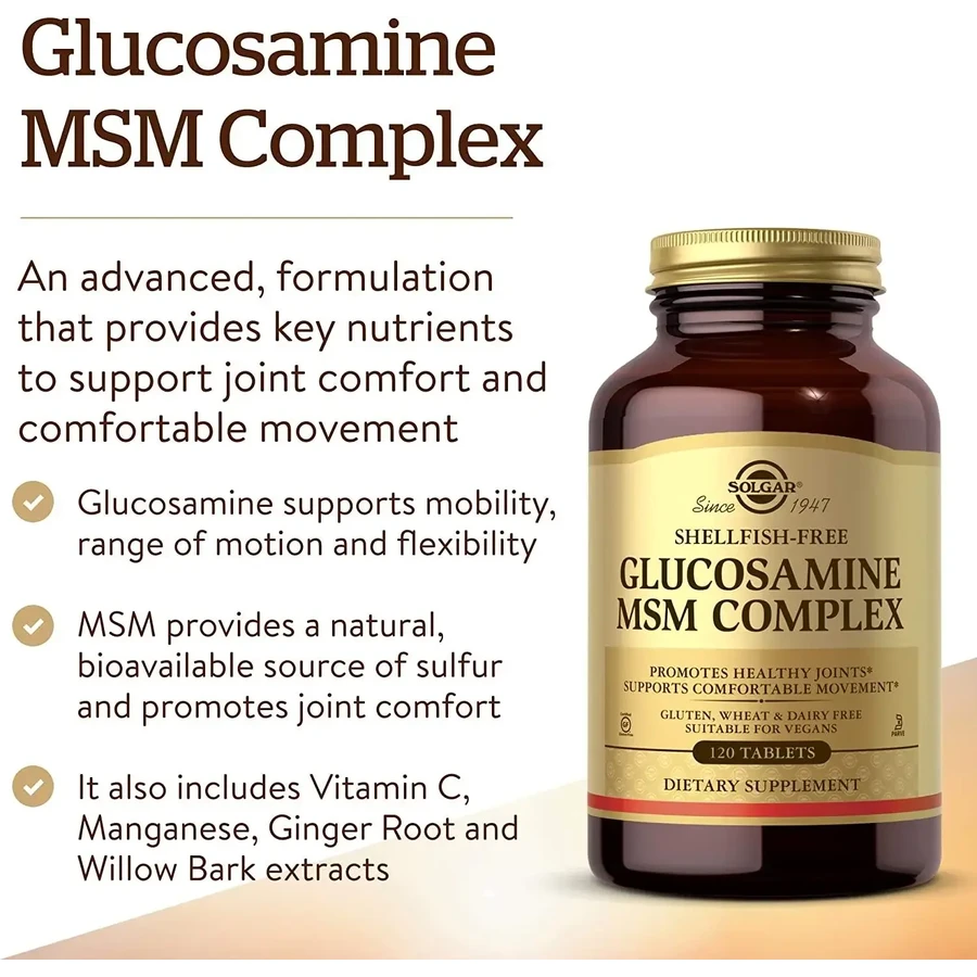 Complesso Glucosamina MSM, 60 compresse, Solgar (Vegartidol)