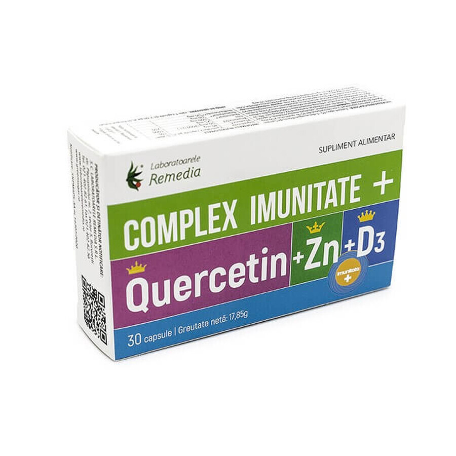 Immunkomplex Quercitin + Zn + D3, 30 Kapseln, Remedia
