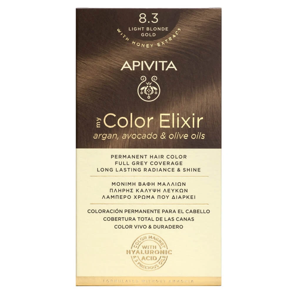 Apivita My Color Elixir Dauerhafte Haarfarbe N8.3 Blond Hell Gold