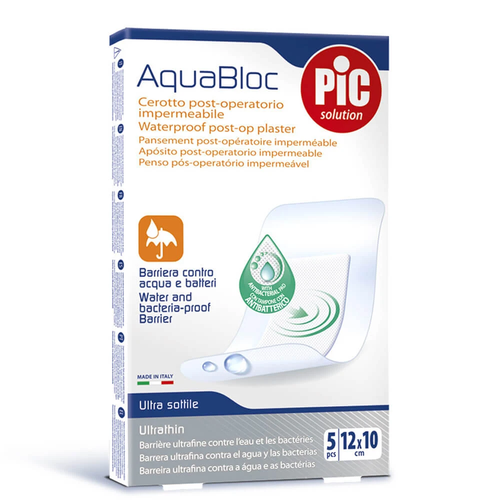 Pic Aquabloc 12x10cm 5pcs Sterile Wasserdicht Klebestreifen