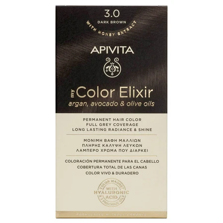 Apivita My Color Elixir Permanent Hair Color N3.0 Maro închis