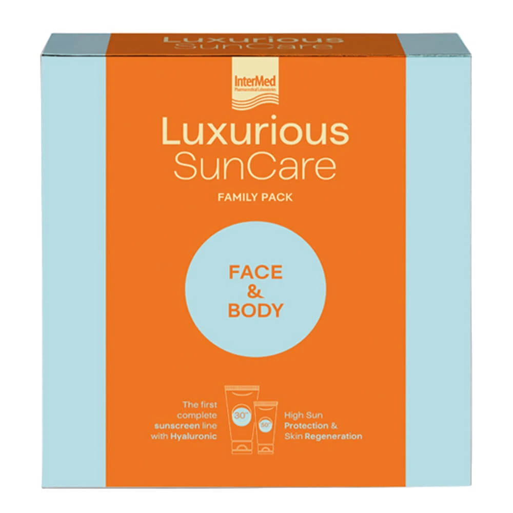 Luxuriöses Sonnenschutzpaket mit Gesichtscreme SPF50 75ml & Körpercreme SPF30 200ml