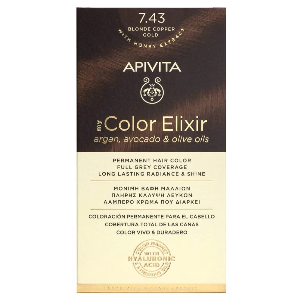 Apivita My Color Elixir Dauerhafte Haarfarbe N7.43 Blond Bronze Honig