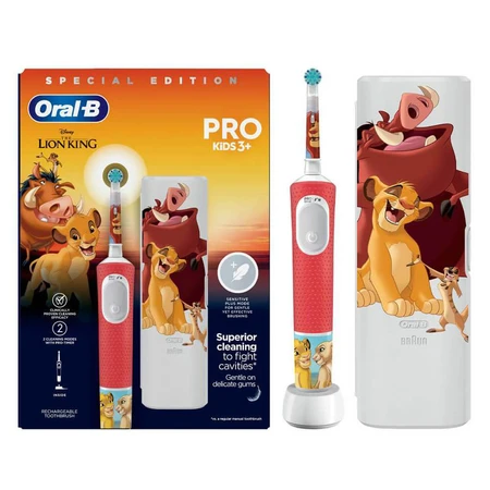 Oral B Pro Kids 3+ Lion King cu cutie de călătorie