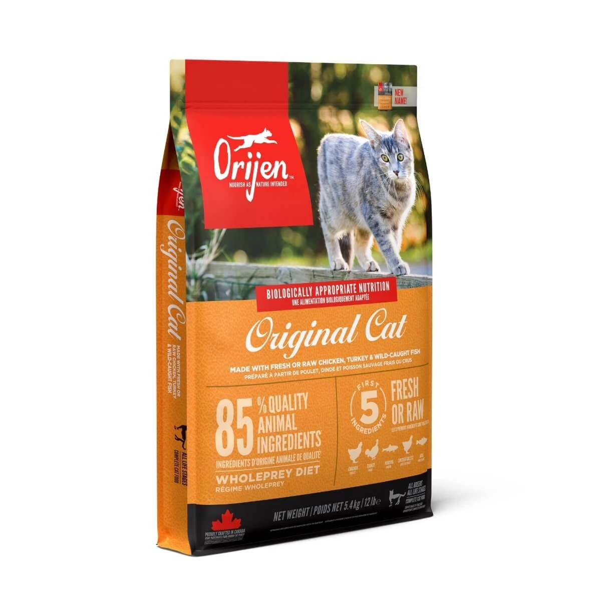 ORIJEN Original Original Adult Cat, getreidefreies Katzentrockenfutter, 5,4kg