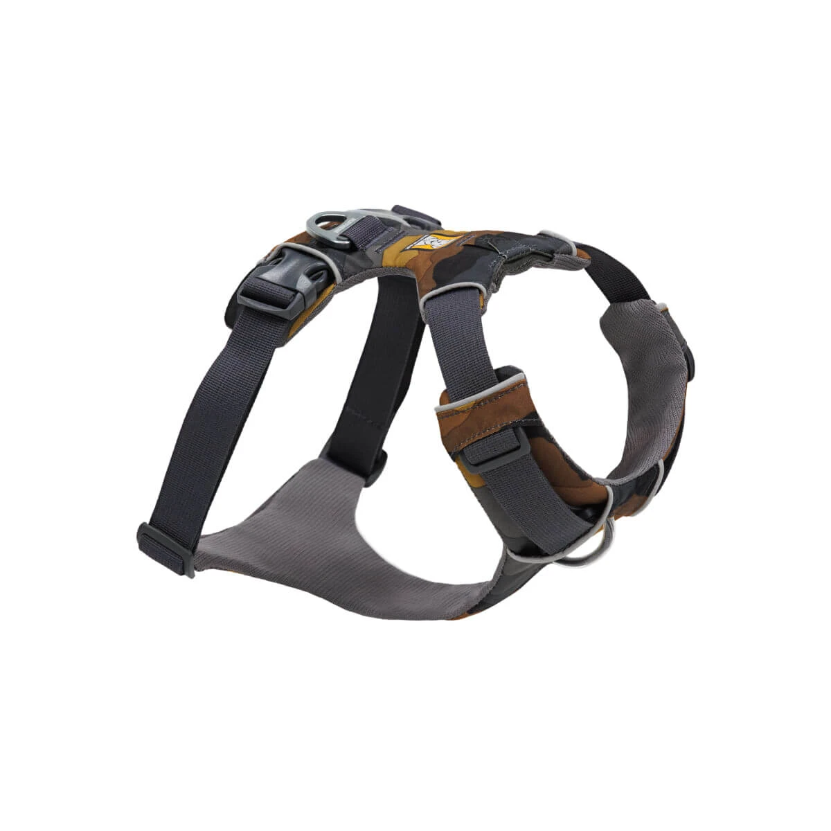 RUFFWEAR Front Rage Moonlight Mountains Moonlight Mountains, Doppelgeschirr (Brust&Rücken) Hundetraining, verstellbar, reflektierend, braun und grau,