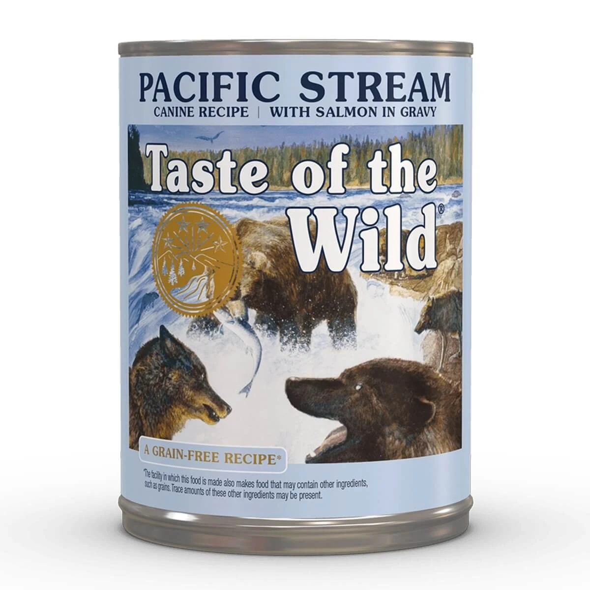 TASTE OF THE WILD Pacific Stream, Lachs, getreidefreies Nassfutter für Hunde in Dosen, (in Sauce), 390g