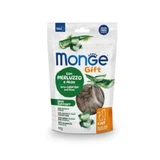 MONGE Gift Skin Support Skin Filled & Crunchy, Kabeljau und Aloe Vera, getreidefreier funktioneller Belohnungsbeutel für Katzen, Haut & Fell, 60g
