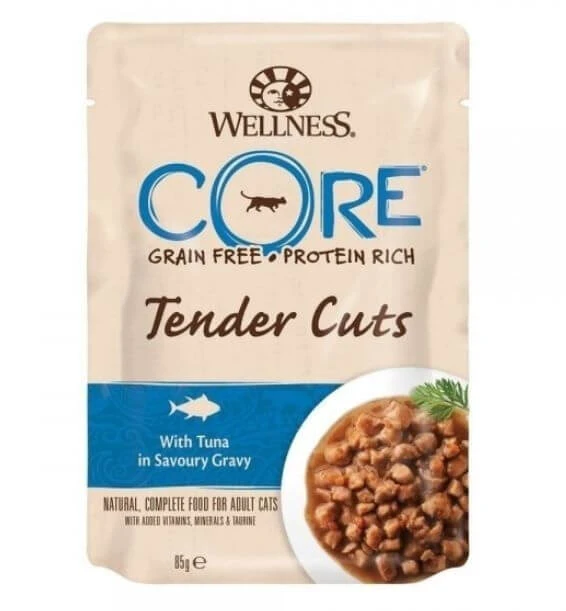 Wellness Core Cat Tender Cuts Thunfisch-Tender Cuts in Sauce, 85 g