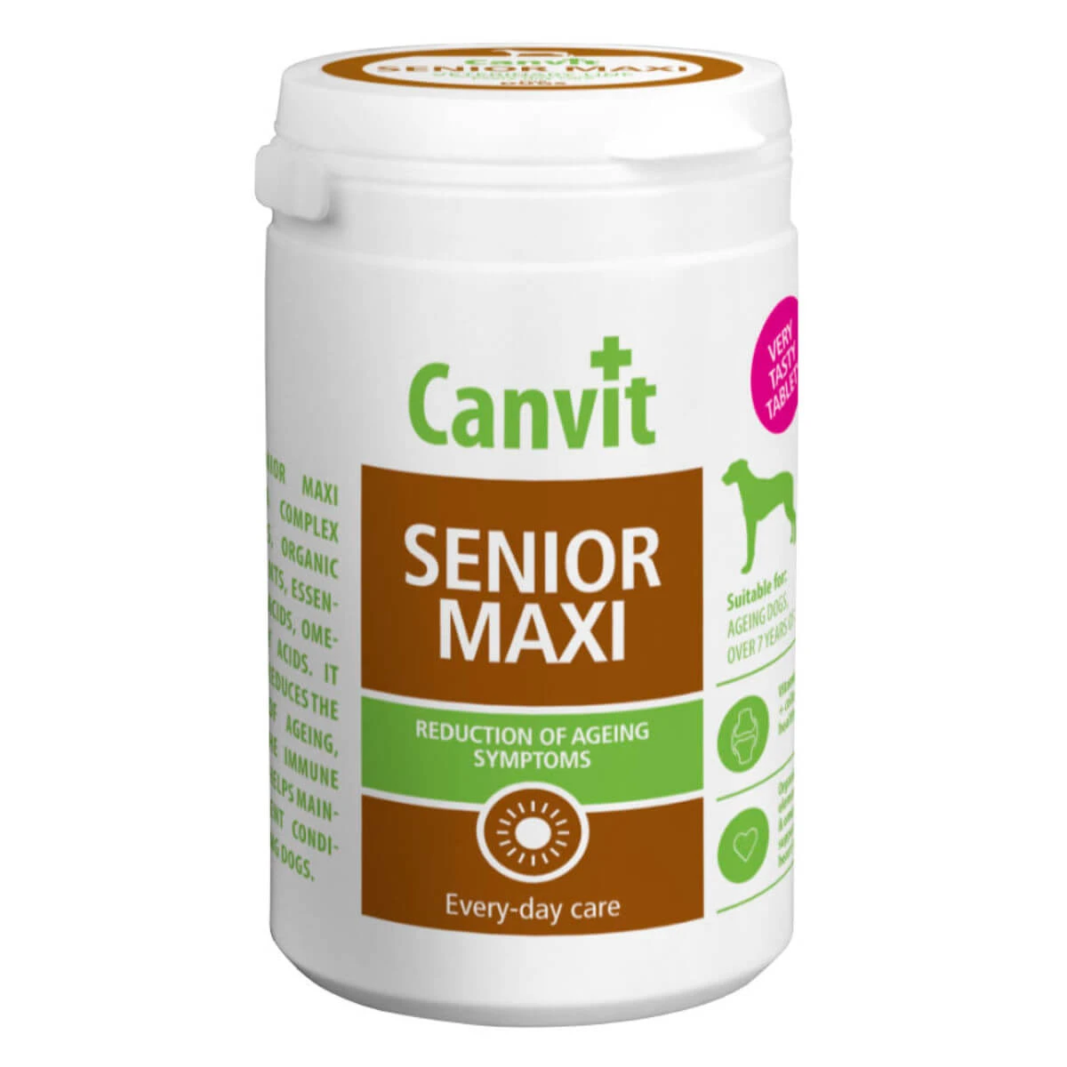 CANVIT Senior Maxi, M-XL, Multivitaminpräparat für ältere Hunde, Flasche, 230g