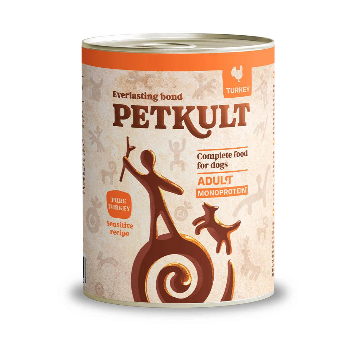 PETKULT Monoprotein Sensitive, Pute und Kartoffel, getreidefreie Single-Protein-Nassnahrung in Dosen für Hunde, 800g