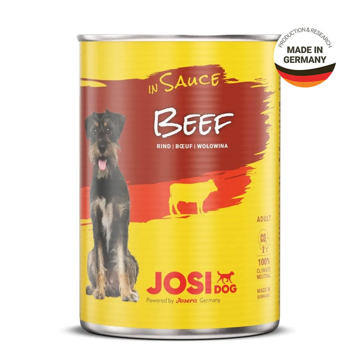 JOSIDOG, Rindfleisch, Nassfutter für Hunde in Dosen, (in Sauce), 415g x 12