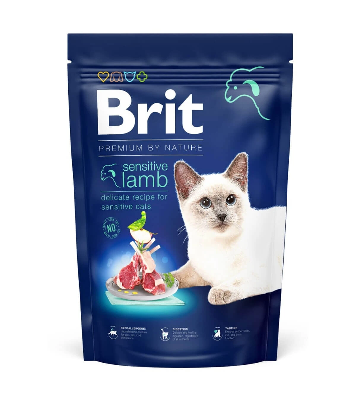 BRIT Premium by Nature Sensitive, Lamm, Katzentrockenfutter, Verdauungsempfindlich, 1,5kg