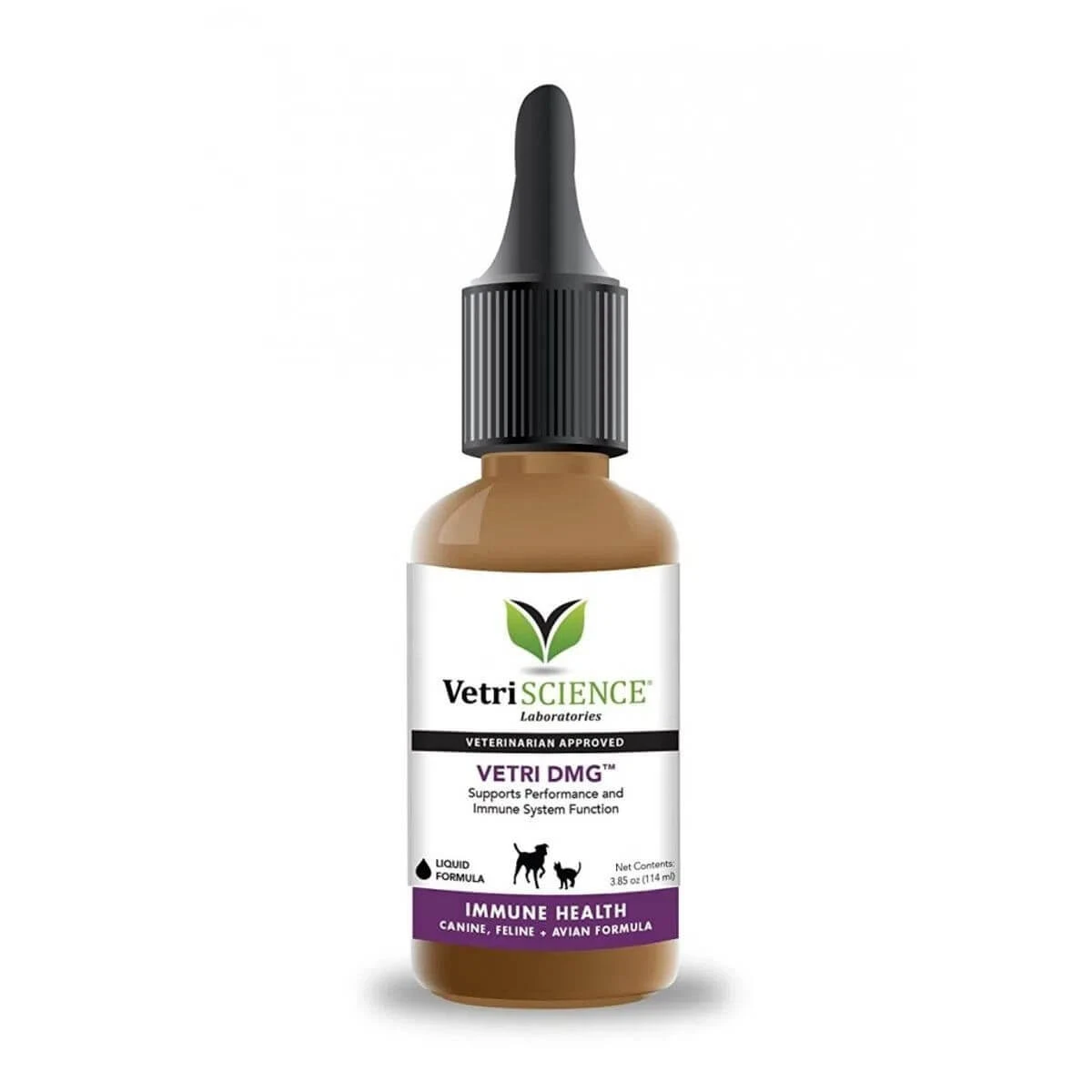 VETRISCIENCE Vetri DMG, XS-XL, Immunsystem Ergänzung für Hunde, Flasche, 114ml orale Suspension