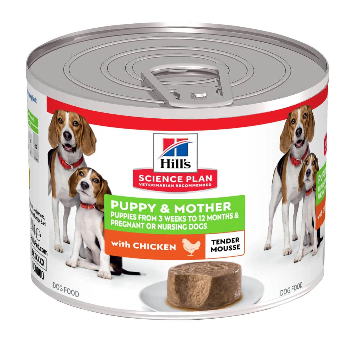 HILL'S Science Plan Puppy & Mother, XS-XL, Huhn, Nassfutter in Dosen für junge Hunde, (Mousse), 200g