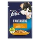 PURINA Felix Fantastic, Poulet, sachet de nourriture humide pour chats, (en aspic), 85g