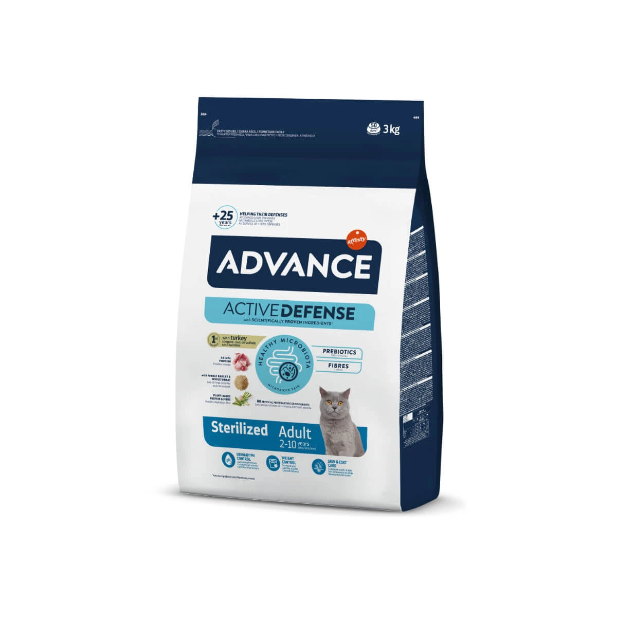 ADVANCE Sterilized, Truthahn, Trockenfutter für sterilisierte Katzen, 3kg
