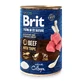 BRIT Premium By Nature, Manzo e Pancia, cibo umido per cani in scatola senza cereali, (paté), 400g