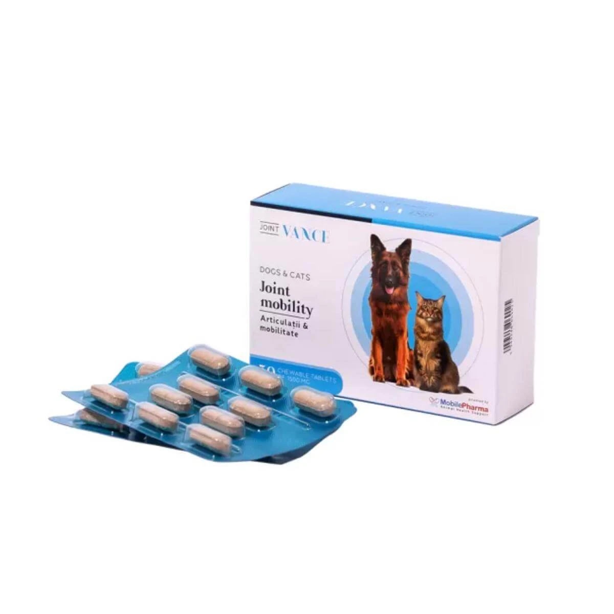 VANCE Joint Mobility Joint & Mobility, XS-XL, Gelenksystemergänzung für Hunde und Katzen, Box, 30 Kautabletten