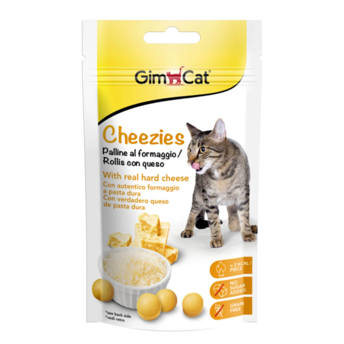 GIMCAT Käse-Rollis Cheezies, Käse, Katzenbelohnungsbeutel, 50g