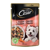 CESAR Vită și Legume, plic hrană umedă câini, (în aspic), 100g