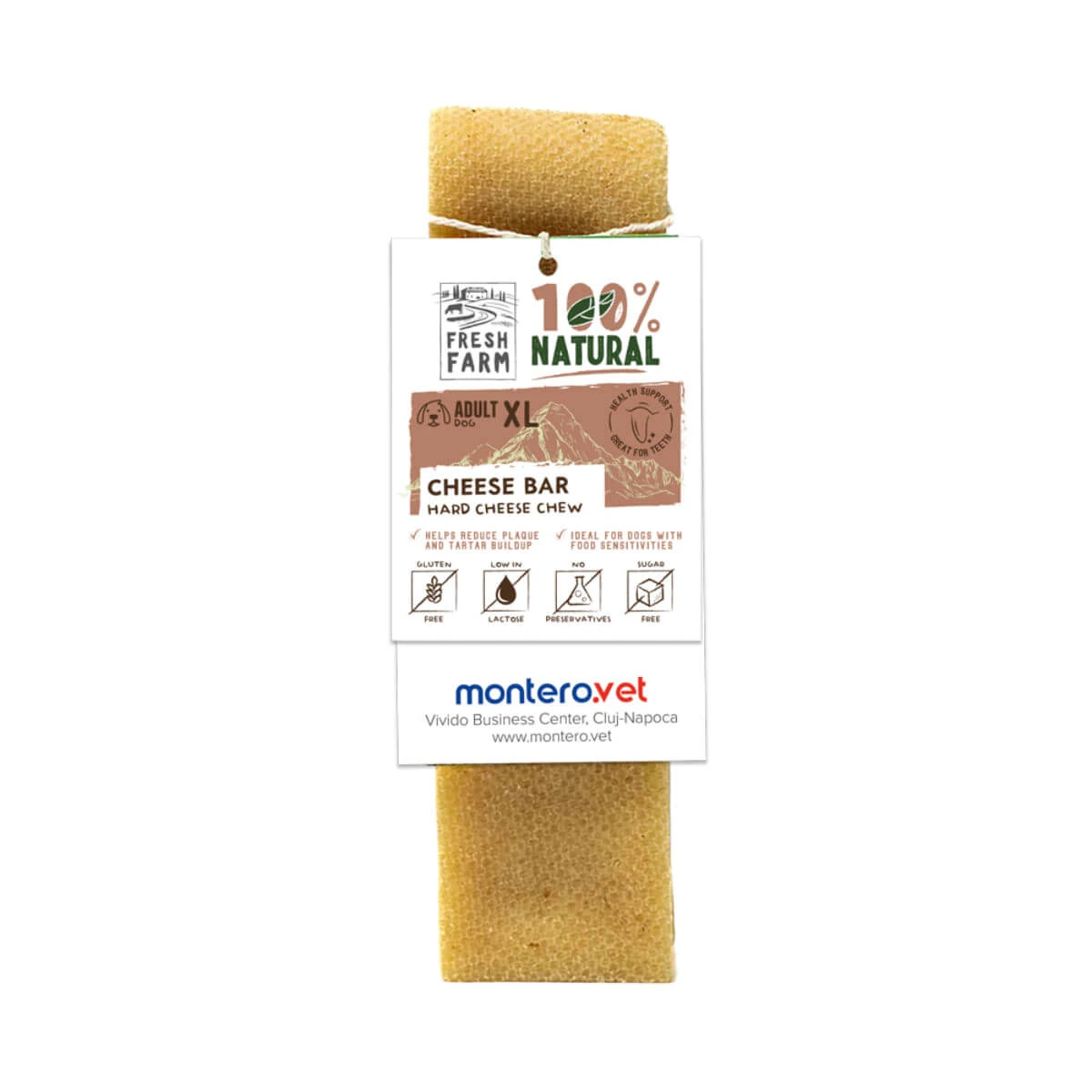 FRESH FARM Cheese Bar Treats Extra Large Dogs, XL, Käse, getreidefreie Belohnung für Hunde, 140g