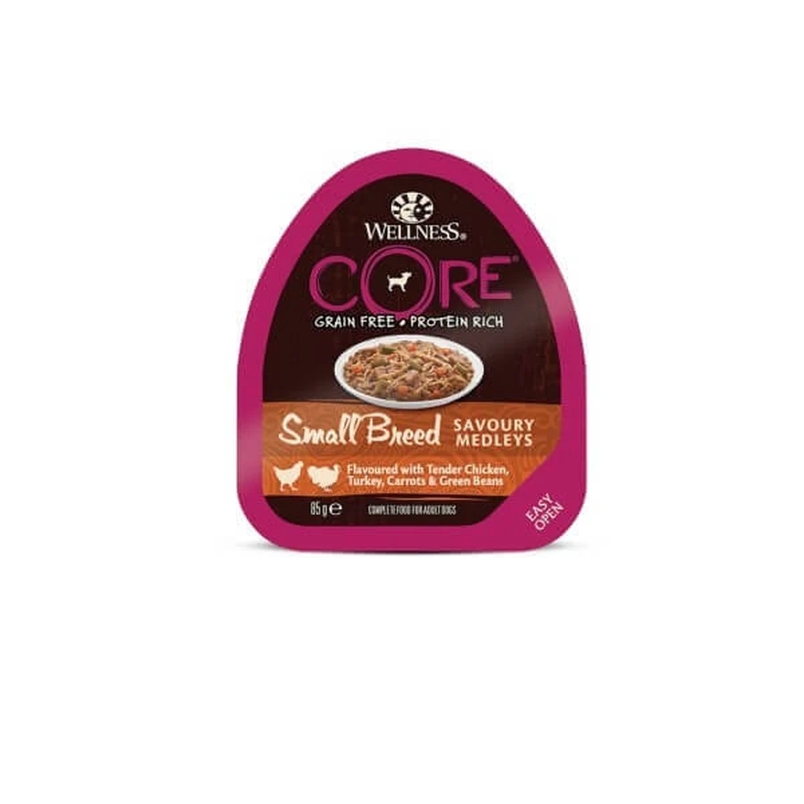 Wellness Core Small Breed Savoury, poulet et dinde, 85g