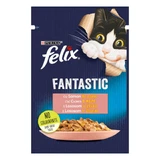 PURINA Felix Fantastic, Salmón, comida húmeda para gatos, (en aspic), 85g