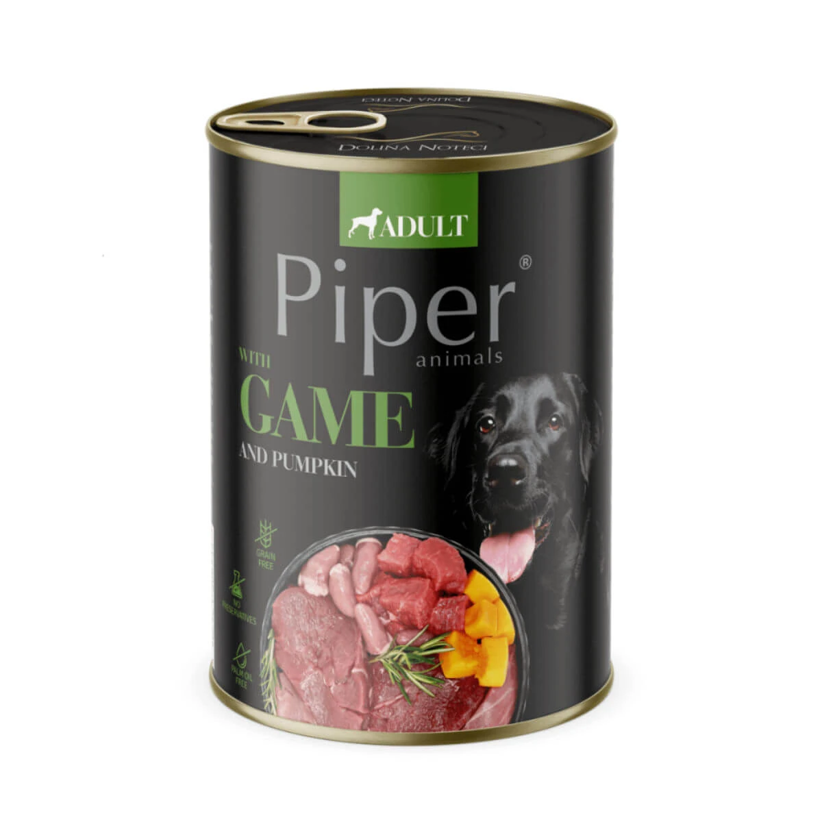 PIPER Animals, XS-XL, Geflügel und Kürbis, getreidefreies Hundenassfutter in Dosen, (in Aspik), 400g