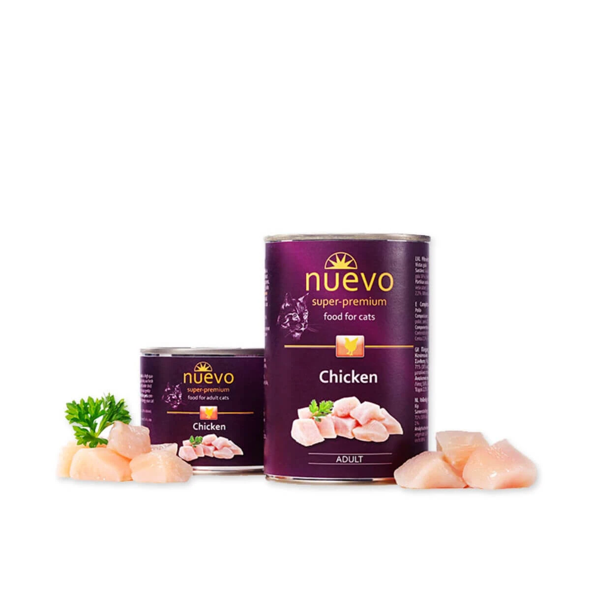 NUEVO, Huhn, getreidefreies Katzennassfutter in Dosen, (Pastete), 400g