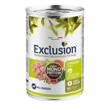 EXCLUSIE Mediterraneo Mediterraneo Monoprotein Formula, XS-XL, Kip, ingeblikt enkelvoudig eiwit natvoer voor honden, (pate), 400g