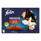 PURINA Felix Fantastic, 2 smaki (Vita i Kurczak), opakowanie mieszane, saszetka mokrej karmy dla kota (w galarecie), 85g x 4