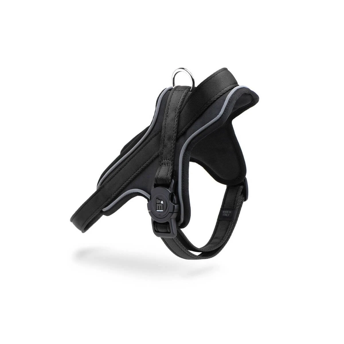 MYFAMILY Memopet, Hundegeschirr mit NFC, Textil, XS, 30-35cm, schwarz