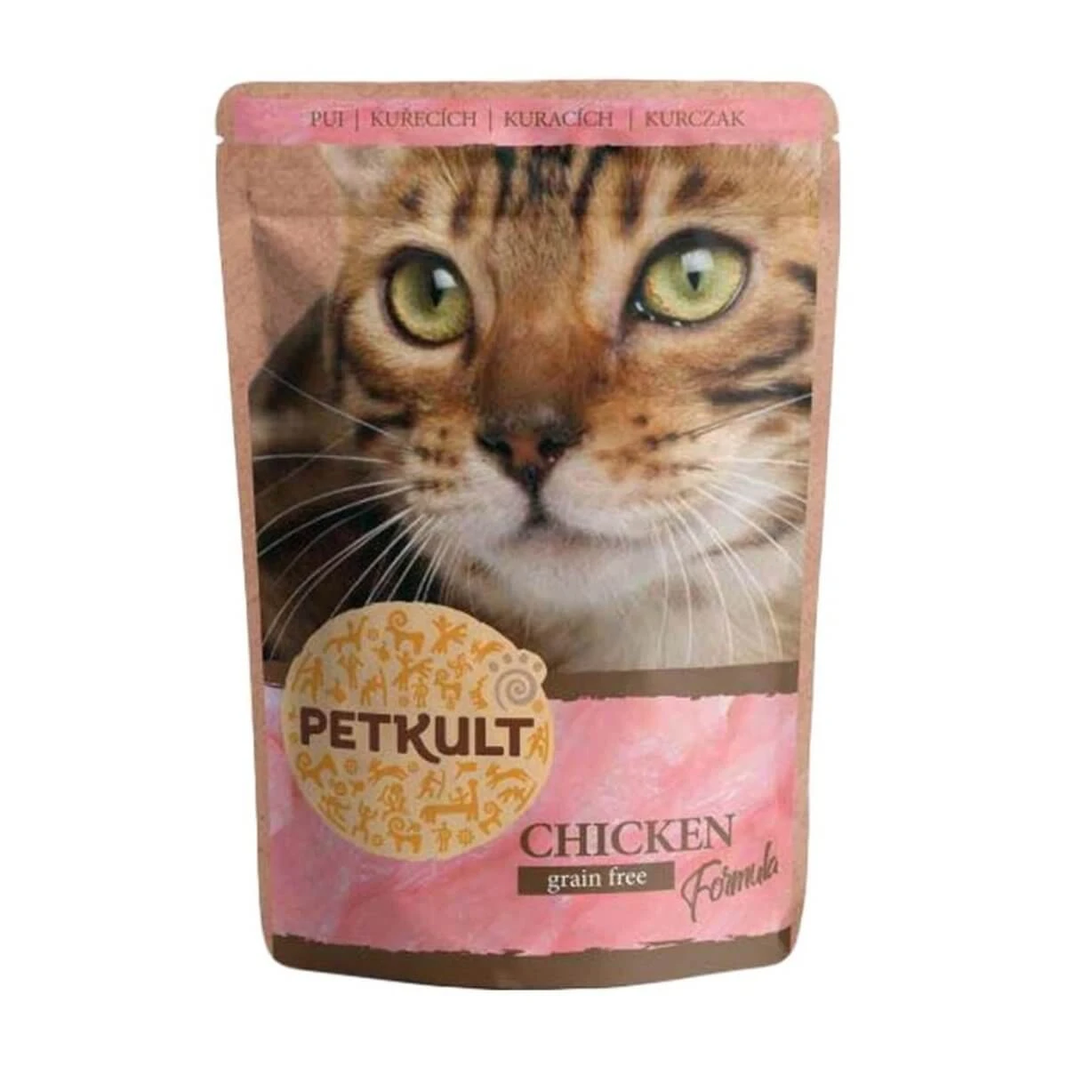 PETKULT Huhn, Beutel getreidefreies Katzennassfutter, 100g