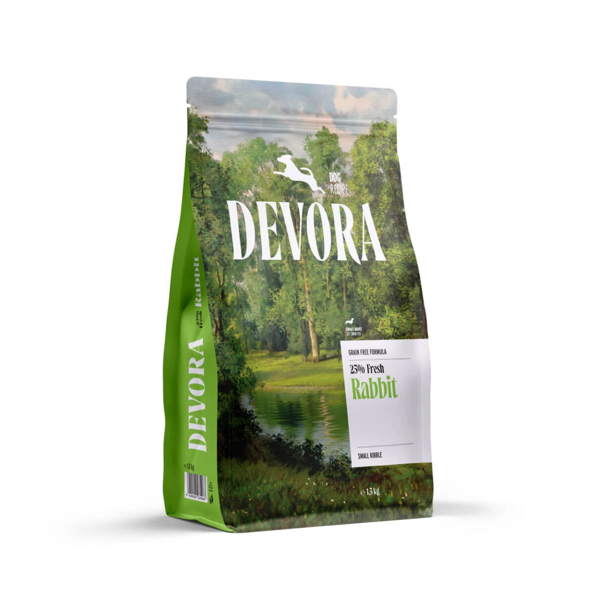 DEVORA Monoprotein Kleintiere, XS-S, Kaninchen, Single Protein Trockenfutter, getreidefrei, 1,5kg