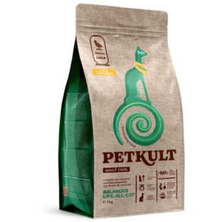 PETKULT Adult Care Balanced Life, Chicken, dry cat food, 2kg