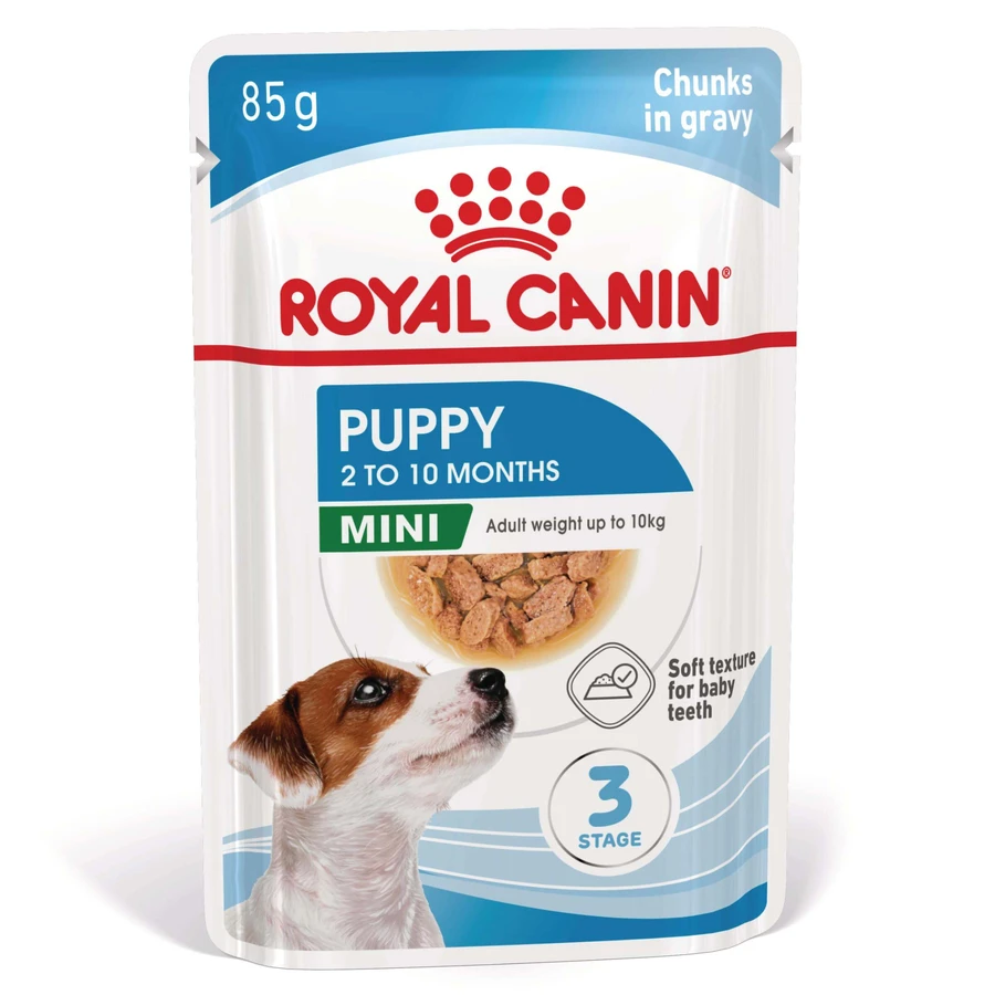 ROYAL CANIN Mini Puppy, Nassfutter für junge Hunde, (in Sauce), 85g