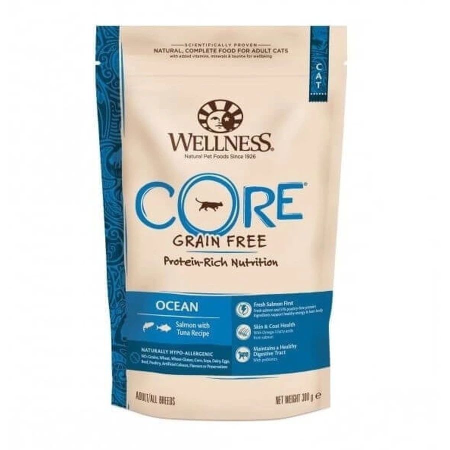 Wellness Core Katzentrockenfutter mit Lachs und Thunfisch, 300 g