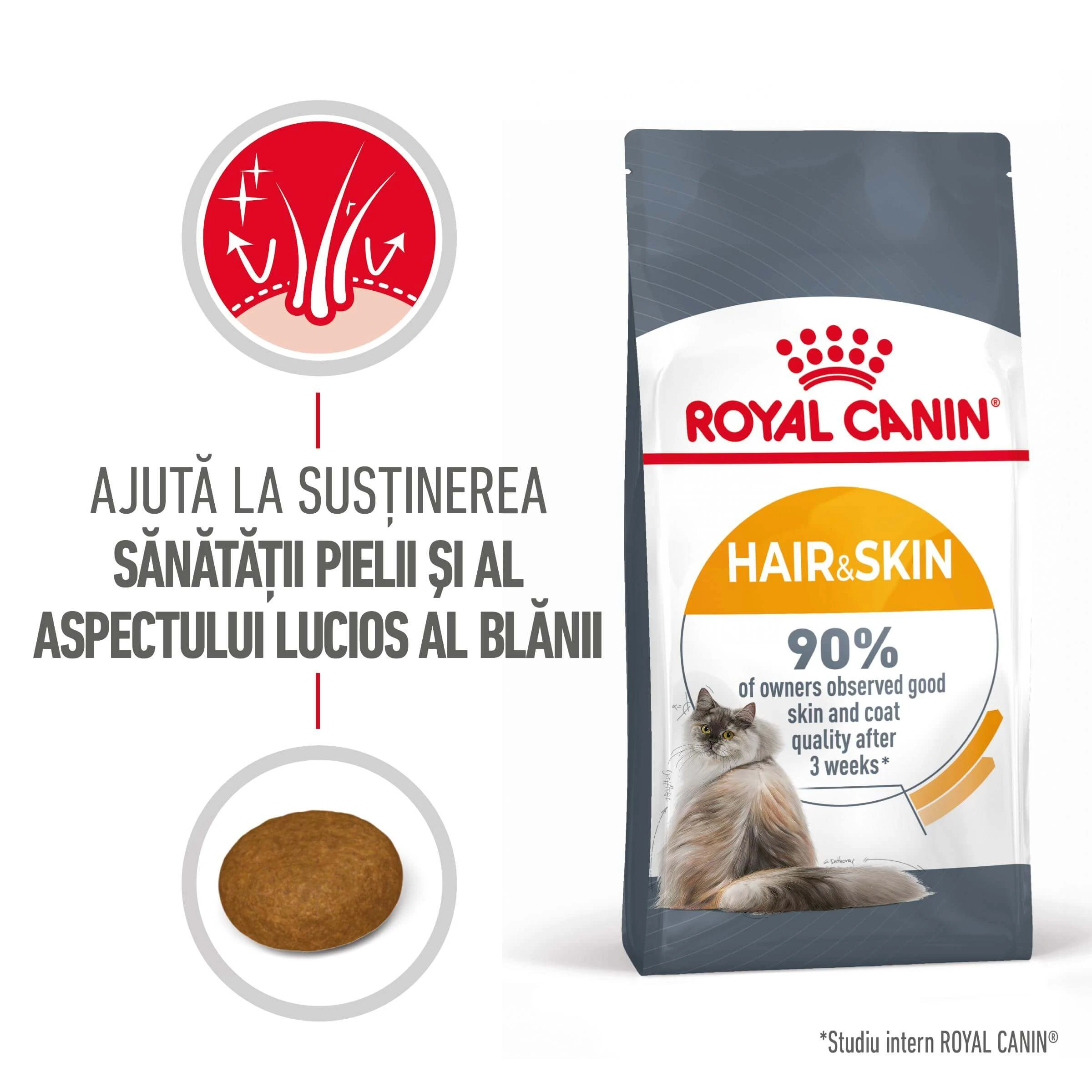 ROYAL CANIN Hair & Skin Care Adult, Trockenfutter für Katzen, Haut & Fell, 2kg