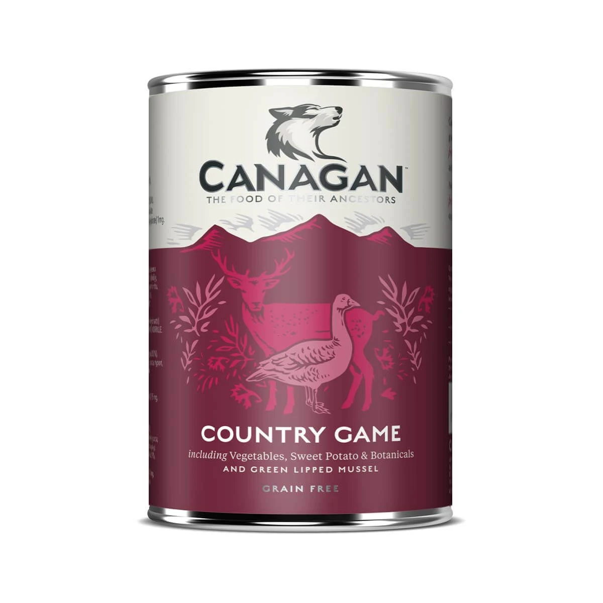 CANAGAN Country Game, XS-XL, Hunted, getreidefreies Nassfutter in Dosen für junge und erwachsene Hunde, (in Suppe), 400g